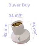 İthal Plastik E-27 Duvar Duy thumbnail 2