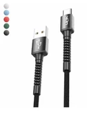 LİNKTECH USB - TYPE-C 3A 1mt Şarj Data Kablosu Karışık Renkler thumbnail 1