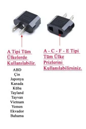 Amerikan - Türk Priz Çevirici Adaptör thumbnail 3