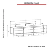 Maggie Tv Stand Antrasit - Atlantik Çam thumbnail 8