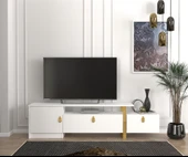 Aramis Tv Sehpası Beyaz - Gold thumbnail 1