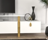 Aramis Tv Sehpası Beyaz - Gold thumbnail 9