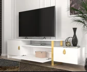 Aramis Tv Sehpası Beyaz - Gold thumbnail 4