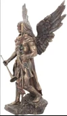 Aziz Gabriel Bronz Melek Heykel Biblo Dekor thumbnail 3