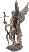 Aziz Gabriel Bronz Melek Heykel Biblo Dekor thumbnail 4