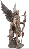 Aziz Gabriel Bronz Melek Heykel Biblo Dekor thumbnail 2