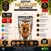 Şeffaf Metalize Doypack 14x19x7 cm (50 Adet) thumbnail 1