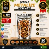 Şeffaf Metalize Doypack 15x24x8 cm (50 Adet) thumbnail 1