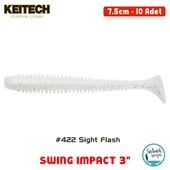 Keitech Swing İmpact 7.5cm (3") #422 Sight Flash Silikon Balık thumbnail 1