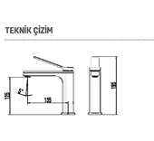 CREAVİT RT1500 Ritmo Lavabo Armatürü thumbnail 5