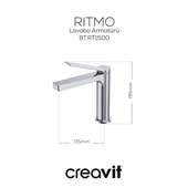CREAVİT RT1500 Ritmo Lavabo Armatürü thumbnail 2