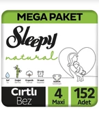 Sleepy Natural 4 Numara Maxi 152'li Bebek Bezi thumbnail 1