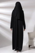 Tek Parça Namaz Elbisesi - Siyah - 5015 thumbnail 6