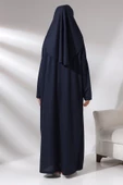 Tek Parça Namaz Elbisesi - Lacivert - 5015 thumbnail 6