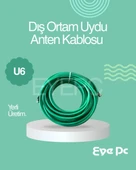 YEŞİL 20 METRE RG6U/U6  UYDU  ANTEN KABLOSU Yeşil DIŞ ORTAM thumbnail 2