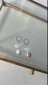925 ayar gümüş inci küpe thumbnail 2