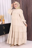 Dubai Katlı Salaş Elbise 6023 Taş thumbnail 2