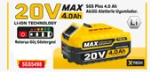 SGS 20 VOLT YEDEK BATARYA(4.0Ah) thumbnail 2