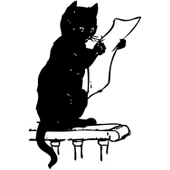 Folyo Sticker Gazete Okuyan Kedi thumbnail 1
