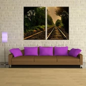 Tren Rayları Kanvas Tablo thumbnail 2
