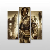 Gaz Maskeli Adam Kanvas Tablo thumbnail 1