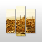 Sepya İstanbul Manzarası  Kanvas Tablo thumbnail 1