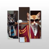 Sopalı Kedi  Kanvas Tablo thumbnail 1