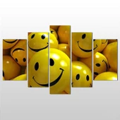 Gülen Emojiler Kanvas Tablo thumbnail 1