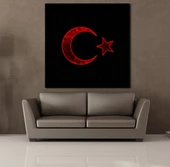 SİYAH KIRMIZI BAYRAK KANVAS TABLO thumbnail 2