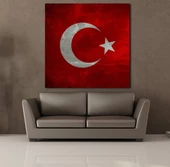 KIRMIZI BEYAZ BAYRAK KANVAS TABLO thumbnail 2