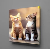 FARKLI RENKTE KEDİ KANVAS TABLO thumbnail 1