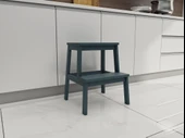 Basamaklı Ahşap Tabure Antrasit Renk thumbnail 2