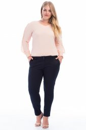 Pianoluce Bayan Keten  Pantolon Lacivert 49116 thumbnail 1