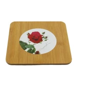 Fame Kitchen Bambu 17x17 cm Kare Dekorlu Nihale - 2 ADET thumbnail 3