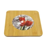 Fame Kitchen Bambu 17x17 cm Kare Dekorlu Nihale - 2 ADET thumbnail 1