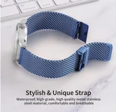 PASLANMAZ ÇELİK KORDON MK1003 - BLUE - 18MM thumbnail 5