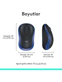 LOGITECH M185 BLUE(2236) MOUSE  KABLOSUZ thumbnail 3
