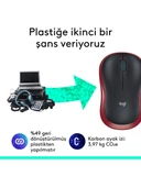 LOGITECH M185 KIRMIZI(2237) MOUSE  KABLOSUZ thumbnail 3