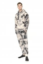 Erkek Batik Kapüşonlu Kanguru Cepli Uzun Kollu Pamuklu Sweatshirt thumbnail 4