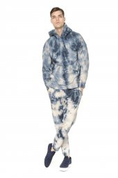 Erkek Batik Kapüşonlu Kanguru Cepli Uzun Kollu Pamuklu Sweatshirt thumbnail 7