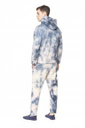 Erkek Batik Kapüşonlu Kanguru Cepli Uzun Kollu Pamuklu Sweatshirt thumbnail 10