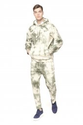Erkek Batik Kapüşonlu Kanguru Cepli Uzun Kollu Pamuklu Sweatshirt thumbnail 12
