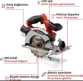 Einhell TE-CS 18/165/1 Li Akülü Daire Testere 18V 2.5 Ah thumbnail 2
