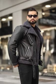Lamine Deri Kruvaze Mont thumbnail 8