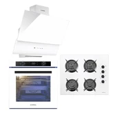 Luxell 88 Lt Platınum Beyaz Ankastre Set thumbnail 2