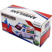 3D Işıklı, Sirenli Çarp Dön Sensörlü Ambulans thumbnail 2
