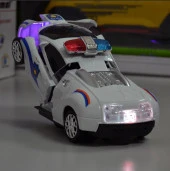 Transformers-Robota Dönüşen Işıklı, Sesli, Sensörlü Polis Arabası thumbnail 3