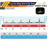 Portfish BL-1088 Üçlü Fosforlu Bilyalı Fırdöndü 3*4 Fosforlu thumbnail 2