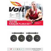 Voit 16,5 KG Kauçuk Kaplı Dumbell Set thumbnail 1