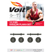Voit 11,5 Kg Kauçuk Kaplı Dumbell Set thumbnail 2